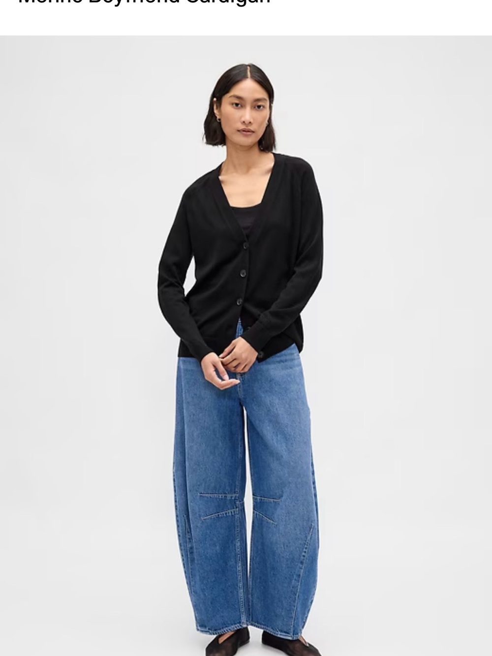 Gap Merino Boyfriend Cardigan - Women Jeans Styling